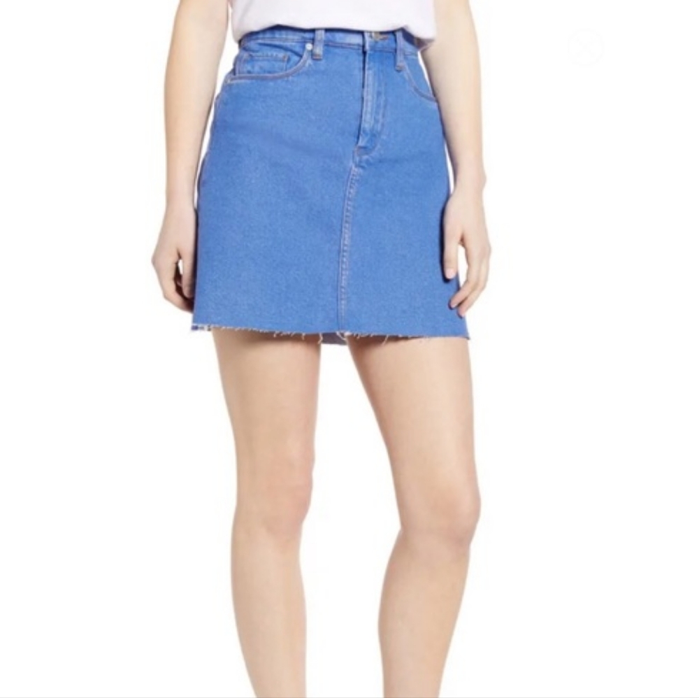Blank NYC Friendly Skies High Rise Denim Mini Skirt
